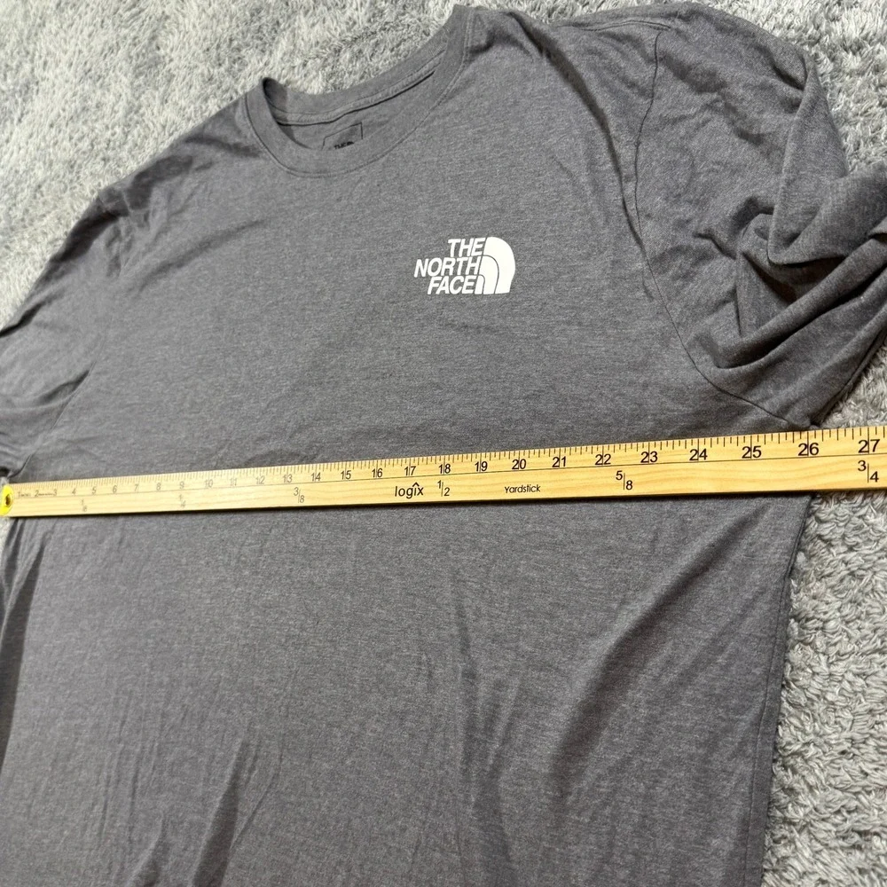 The North Face Long Sleeve Graphic T-Shirt Mens XXL Gray Mountain Circular Tee